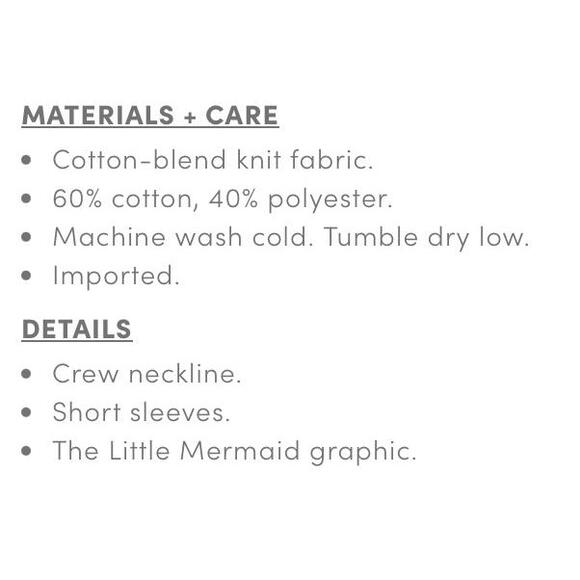 TORRID Disney The Little Mermaid Relaxed Cotton Crew Tee NWT Size 2X - Picture 4 of 5